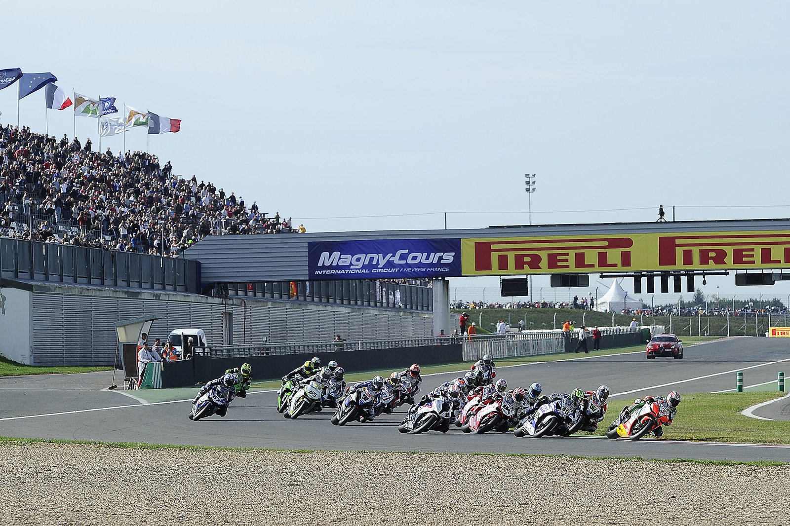 Biaggi, Race Start, French WSBK Race 1 2010