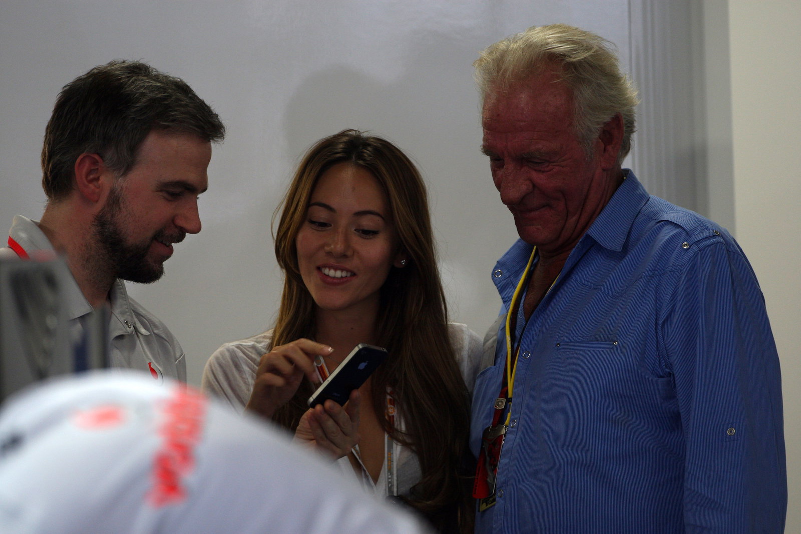 Friday, Jessica Michibata (GBR), girfriend of Jenson Button (GBR) and John Button (GBR), father of J