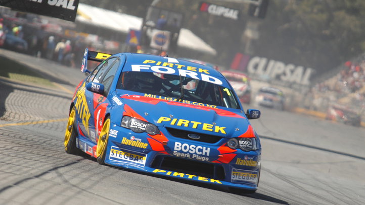 Marcus Ambrose refamilarising with the Adelaide Street Circuit.