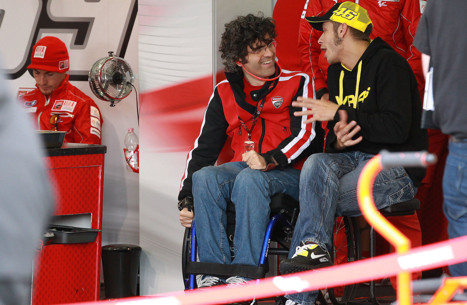 Preziosi and Rossi, Valencia MotoGP test, November 2010