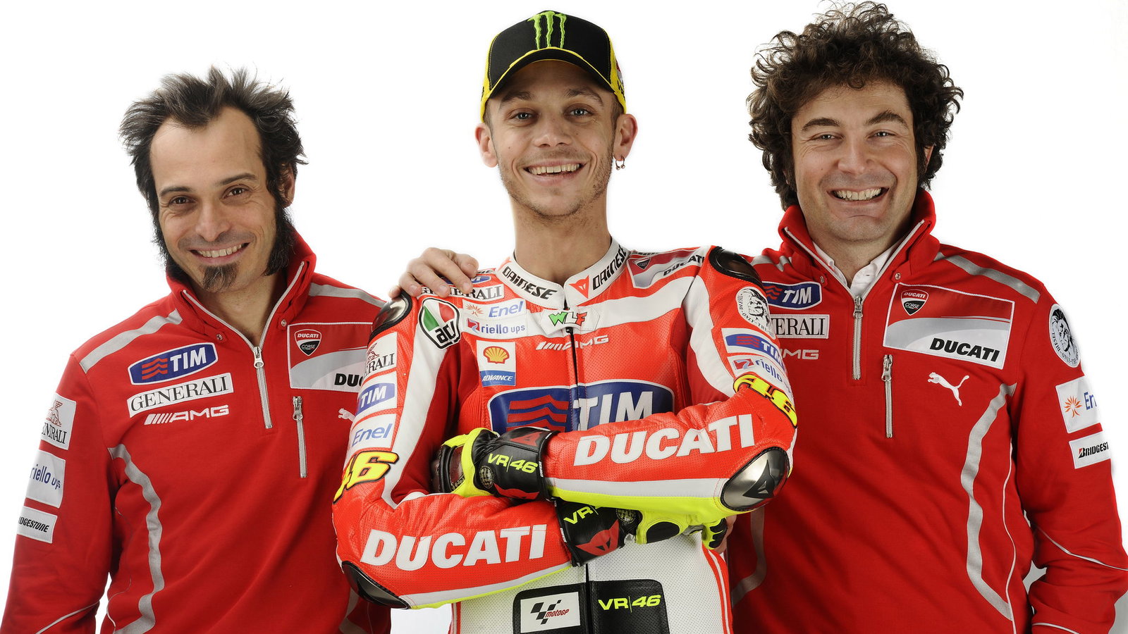 Guareschi, Rossi, Cicognani. January 2011. Image courtesy of Ducati