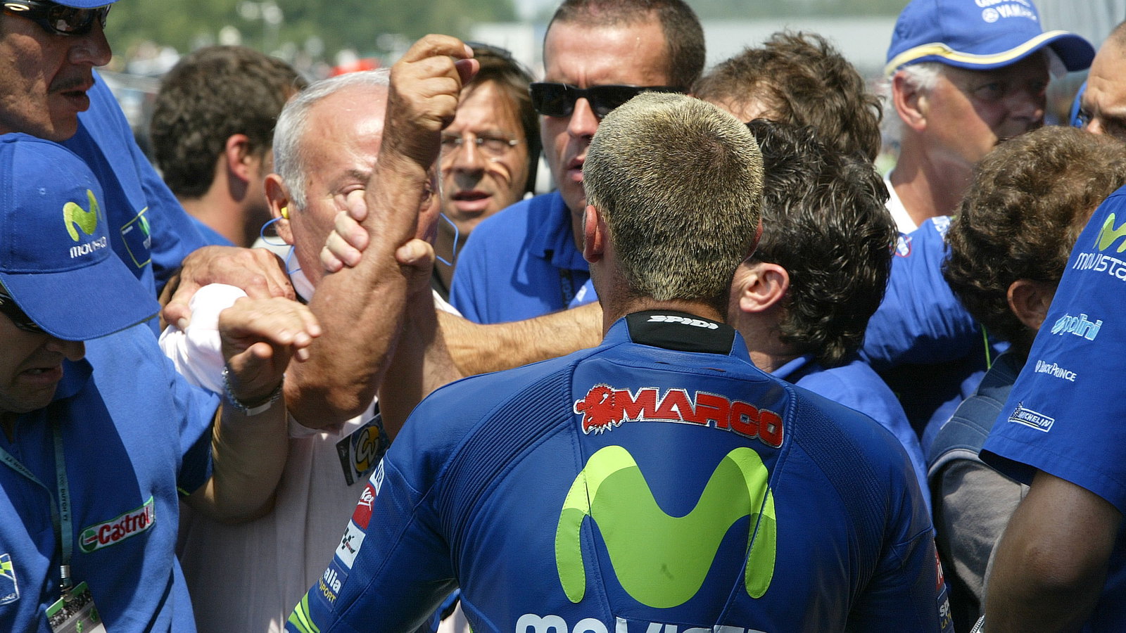 Melandri attacked by Valerio Biaggi, Dutch MotoGP 2005