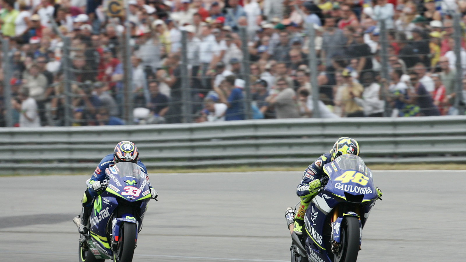 Rossi, Melandri, Dutch MotoGP Race 2005