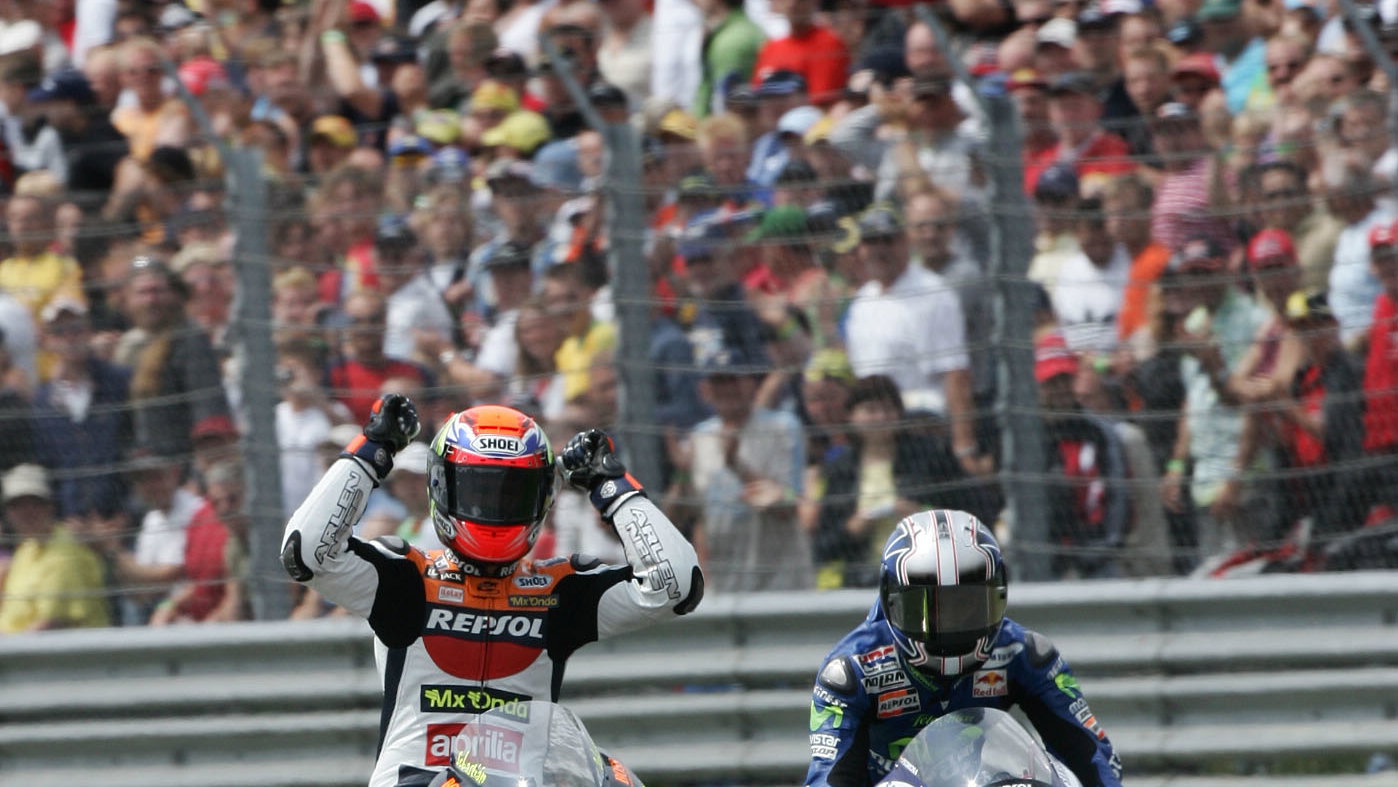 Porto and Pedrosa, Dutch 250GP Race 2005