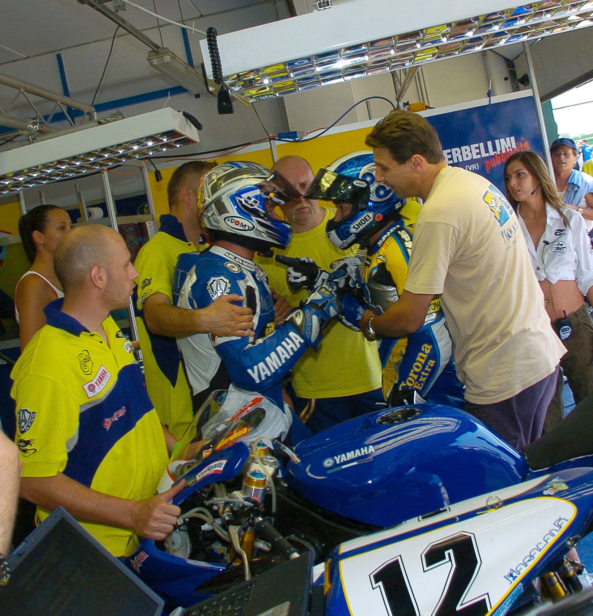 Cardoso and Kagayama Fight, WSBK Misano, 2005