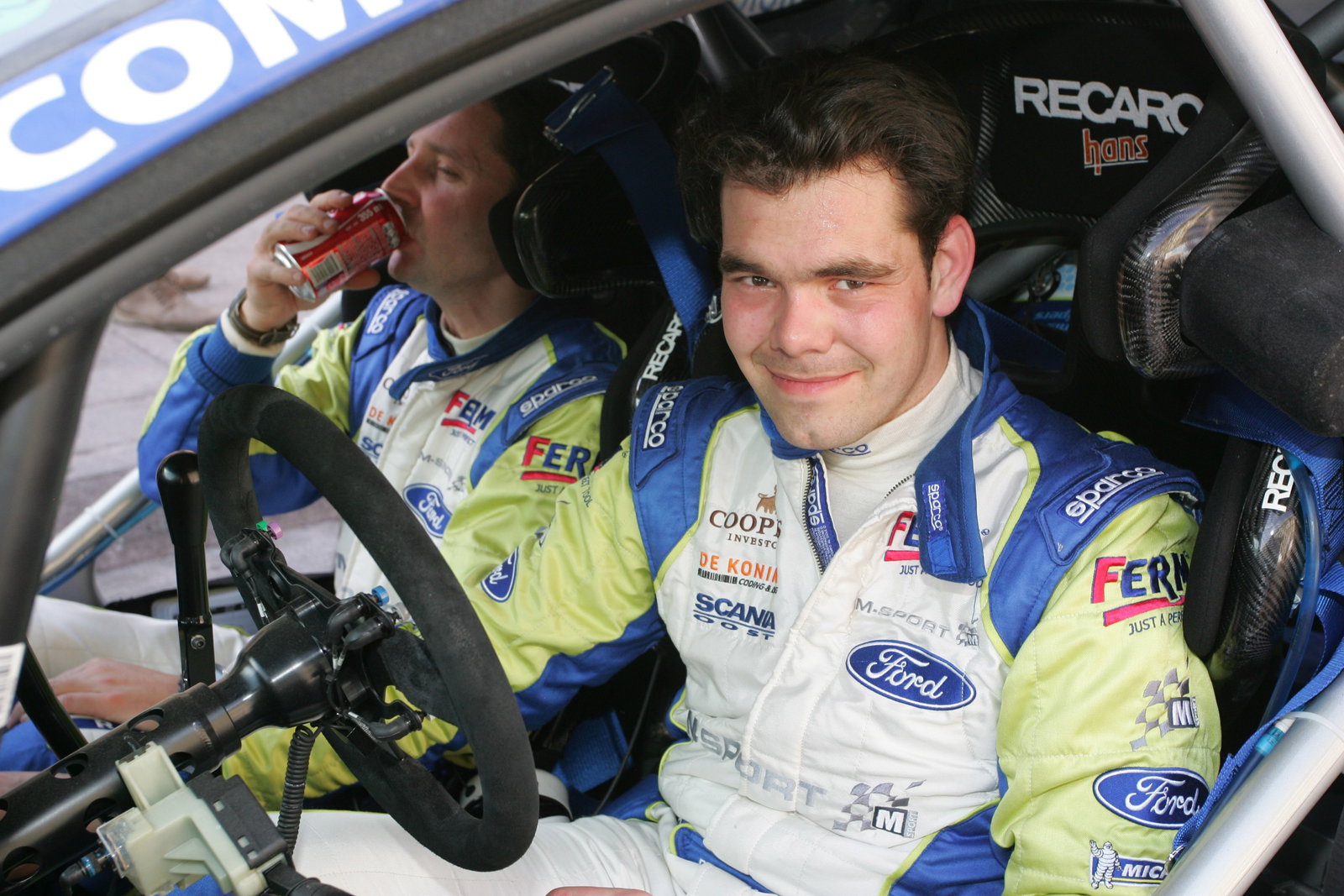 Dennis Kuipers and Frederic Miclotte, Ford Fiesta RS WRC, FERM Power Tools World Rally Team
