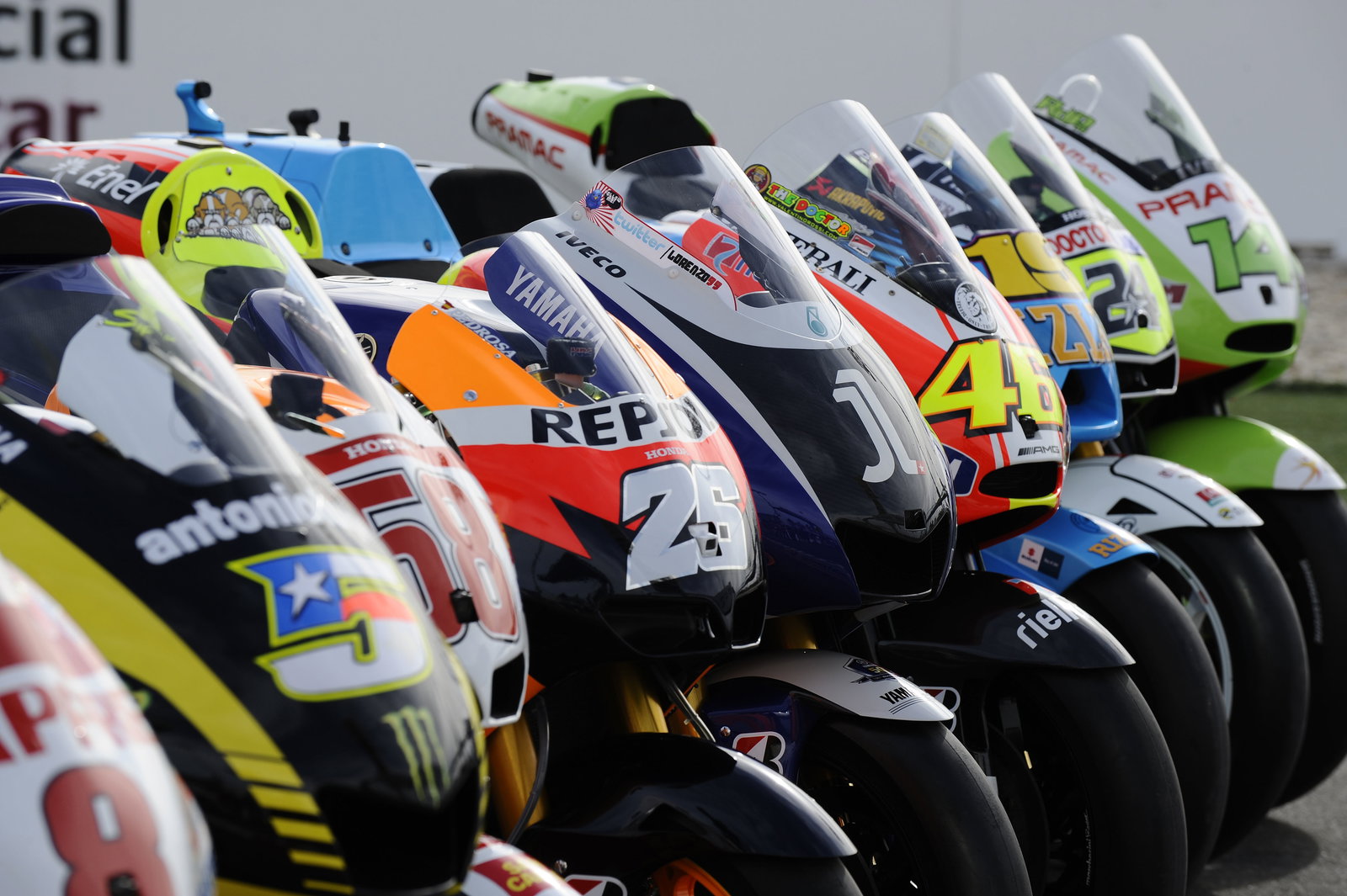 MotoGP bike line-up, Qatar MotoGP 2011