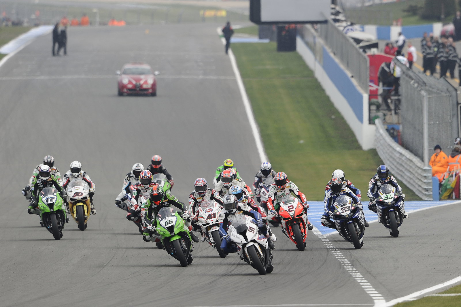 Haslam, Race Start, Donington WSBK Race 2 2011