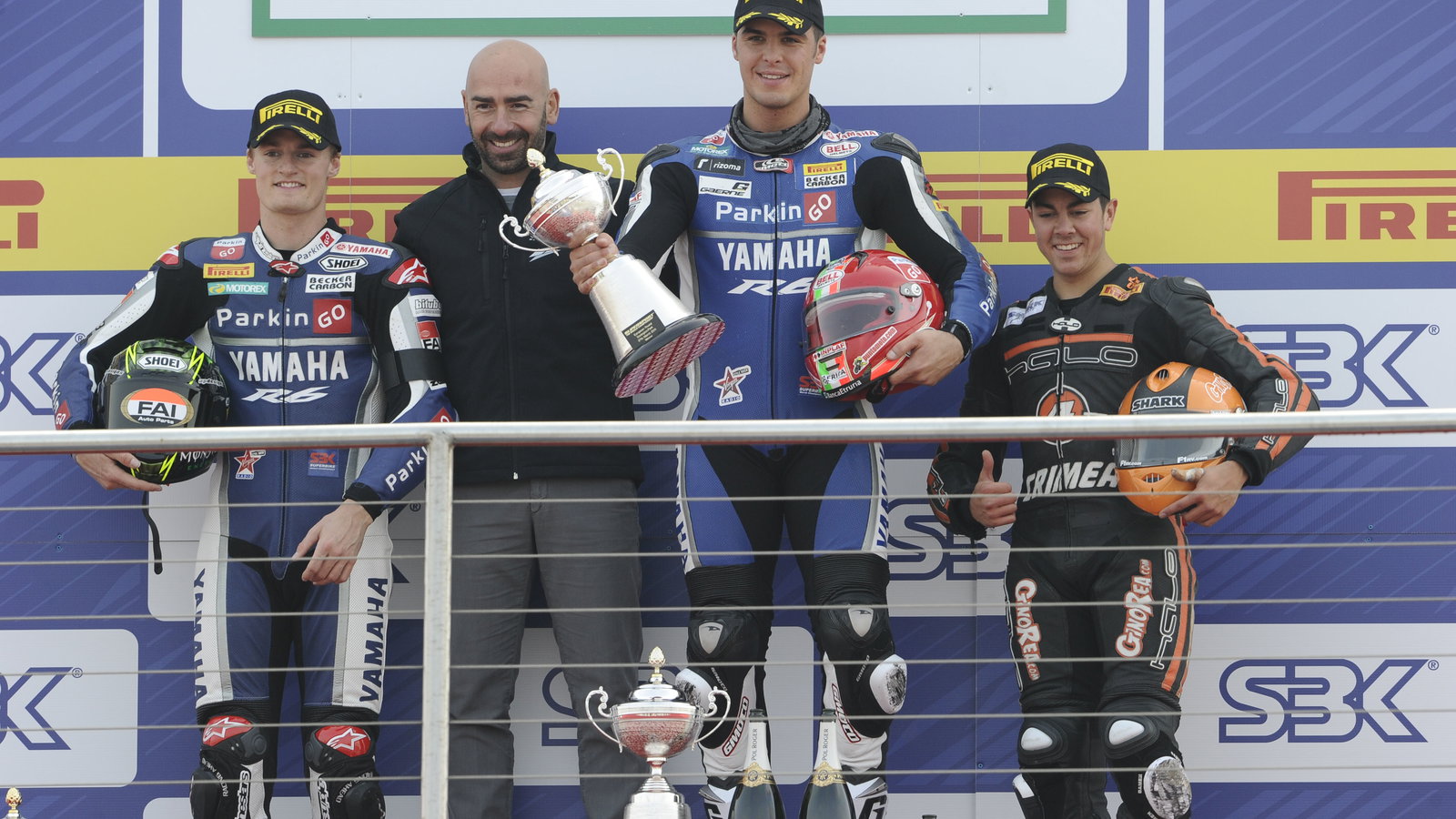 Davies, Scassa, Gino Rea, Donington WSS Race 2011