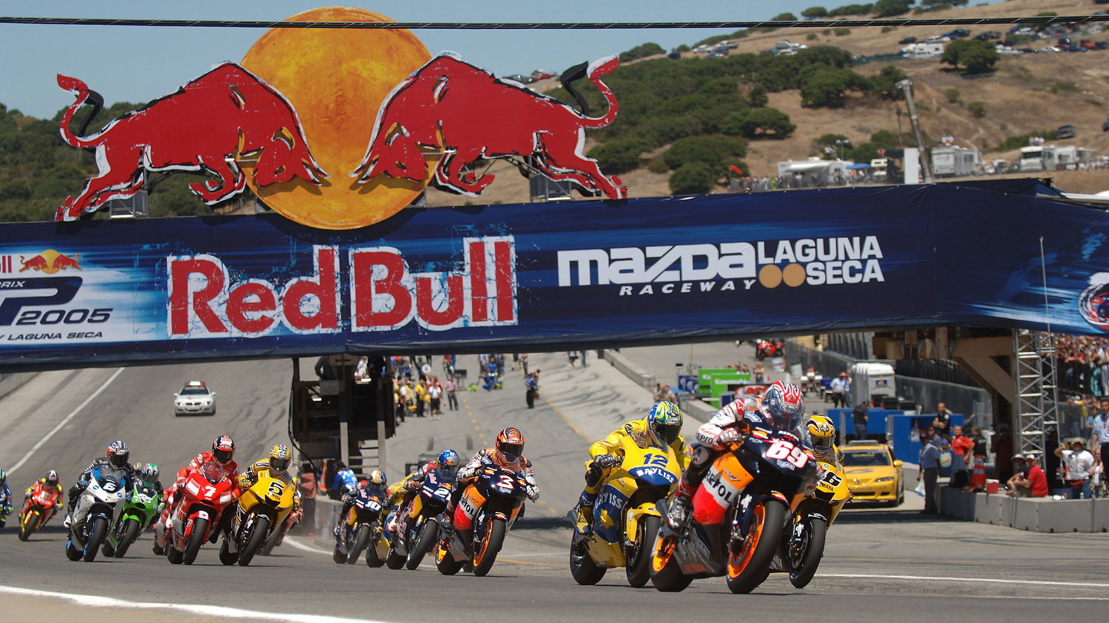 Race start, US MotoGP Race 2005