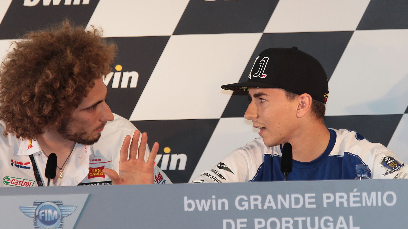 Simoncelli and Lorenzo, Portuguese MotoGP 2011