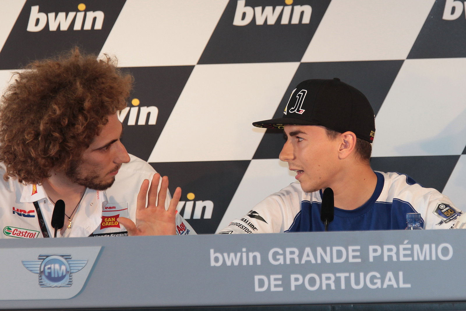 Simoncelli and Lorenzo, Portuguese MotoGP 2011