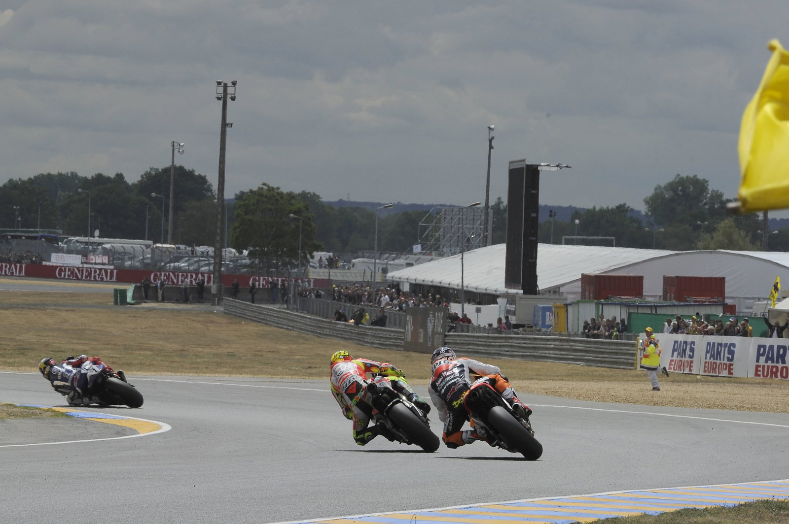 Rossi, overtaking under yellow flag, French MotoGP Race 2011
