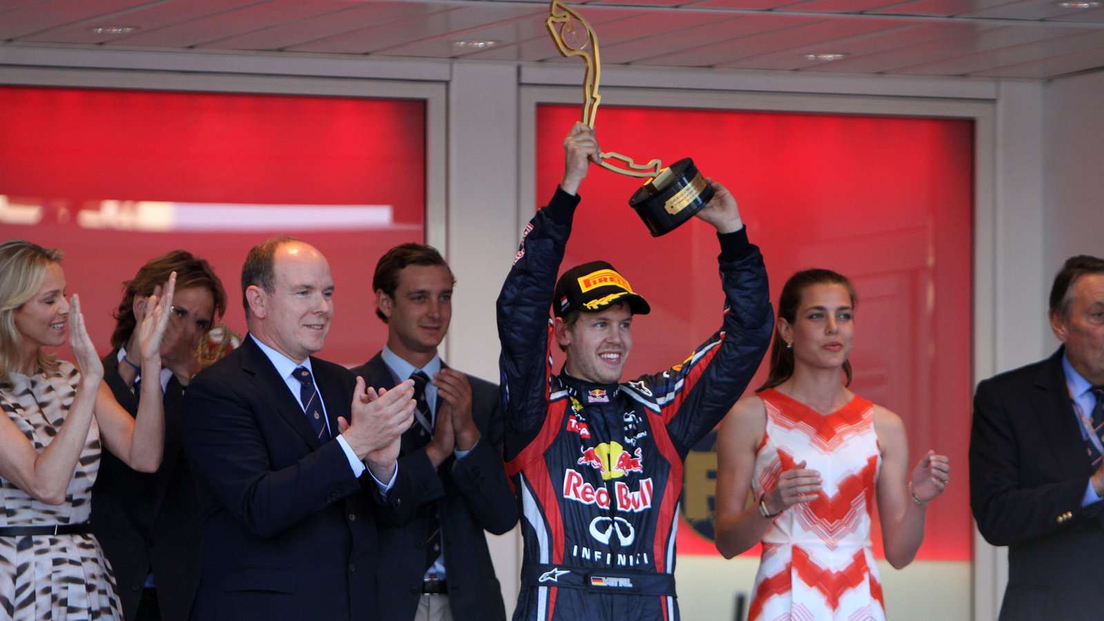29.05.2011- Race, S.A.S. Prince Albert II and Sebastian Vettel (GER), Red Bull Racing, RB7 race winn