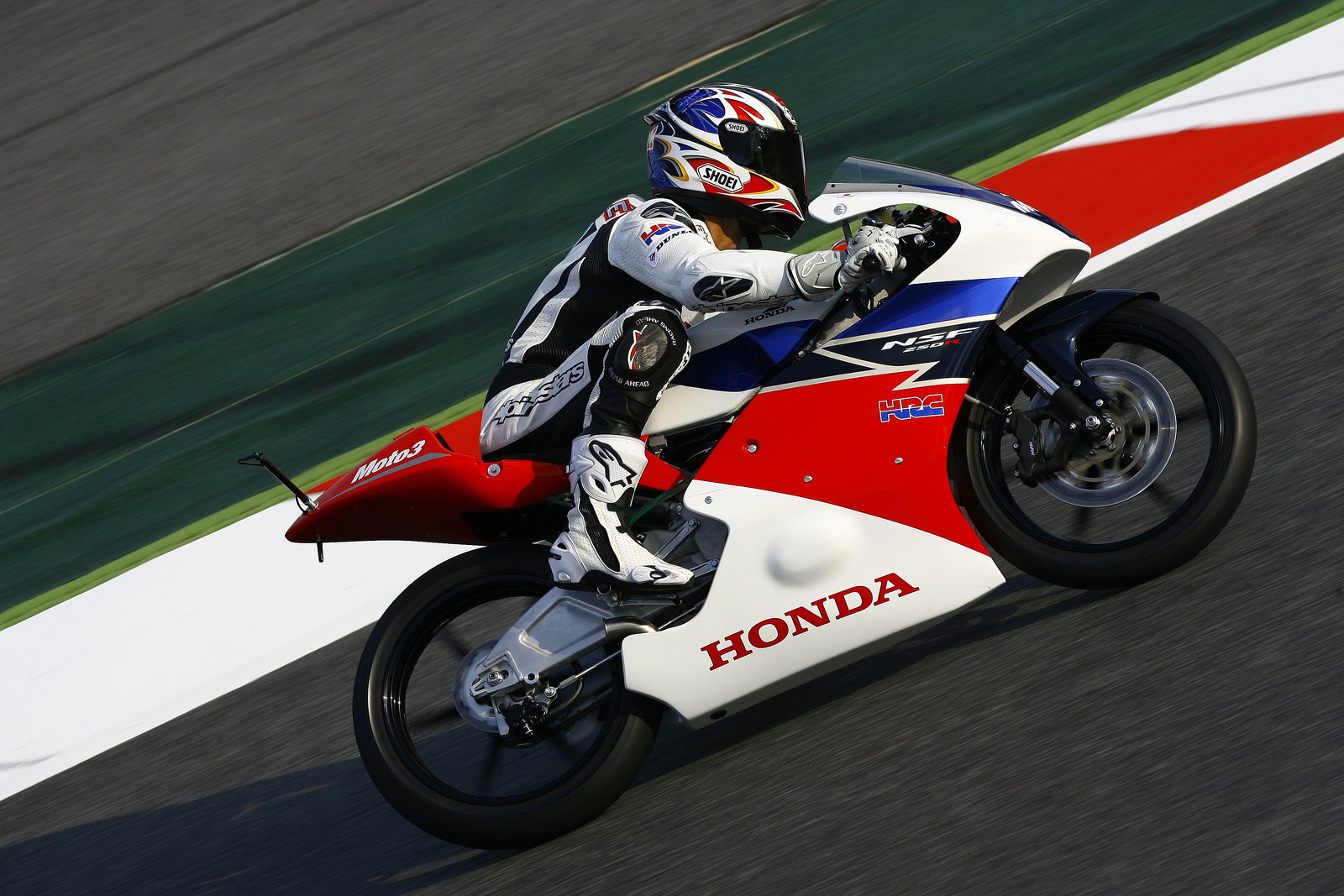 Criville riding the Honda Moto3, Catalunya MotoGP 2011