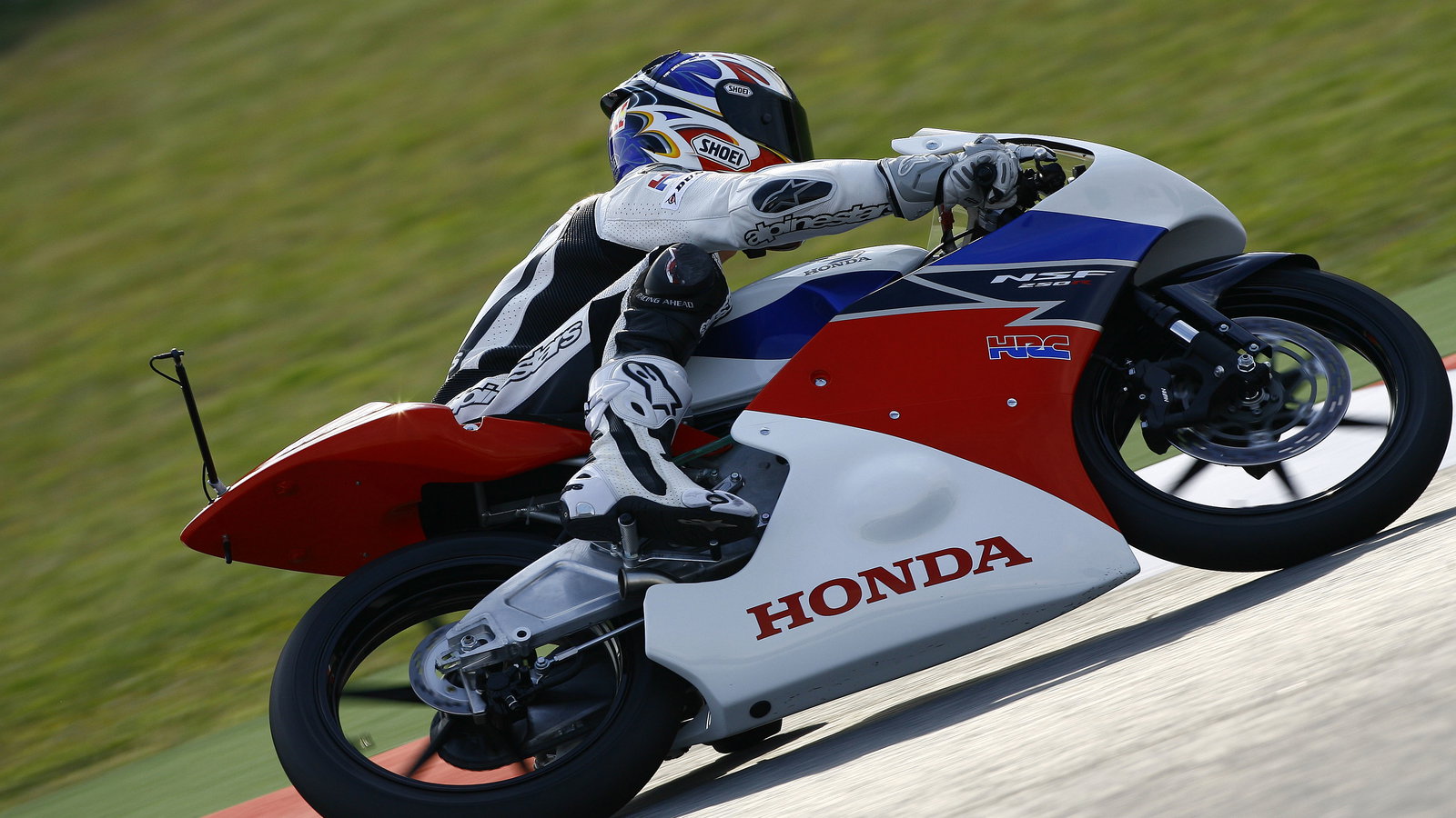 Criville riding the Honda Moto3, Catalunya MotoGP 2011