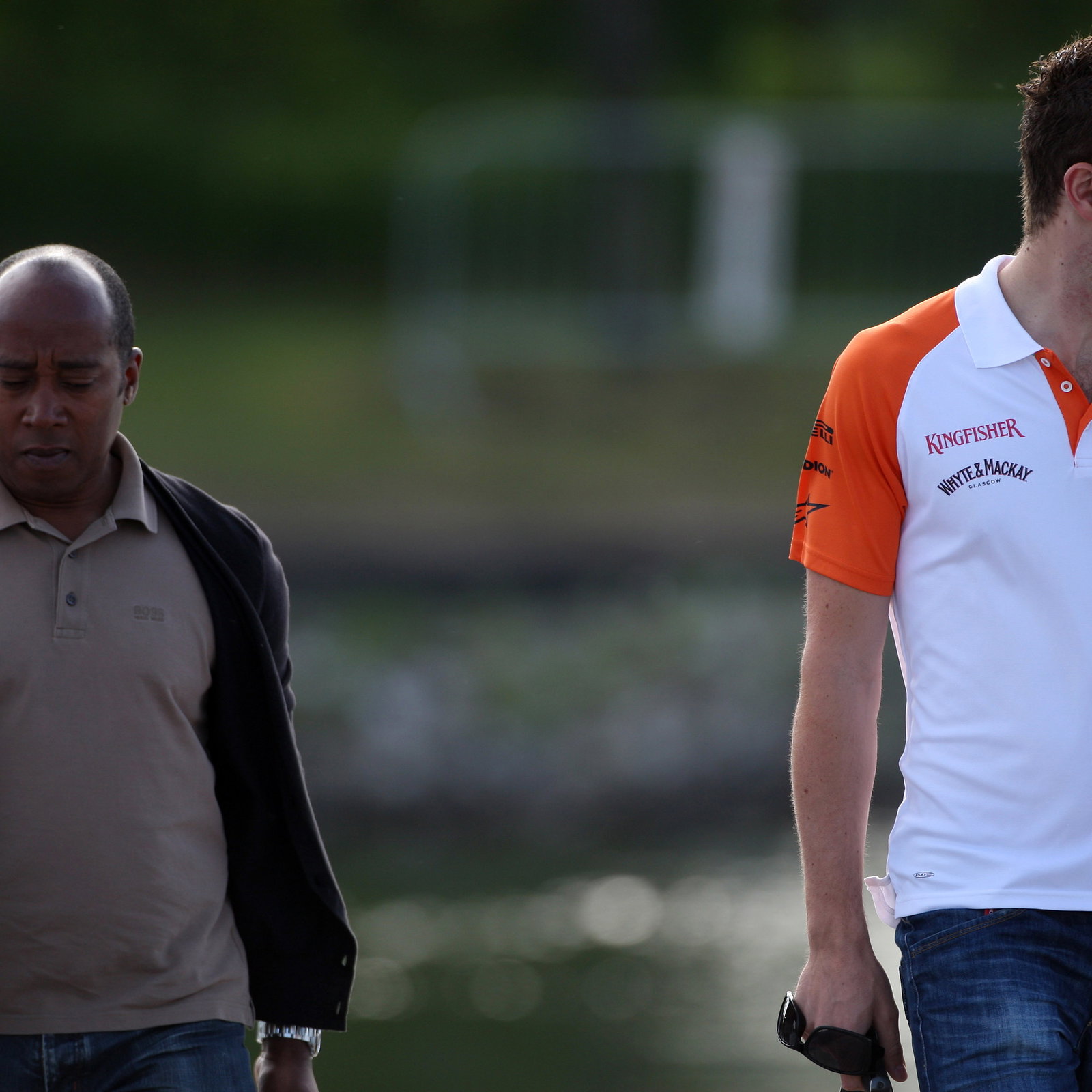 10.06.2011- Paul di Resta (GBR) Force India VJM04 and his manager Anthony Hamilton (GBR)