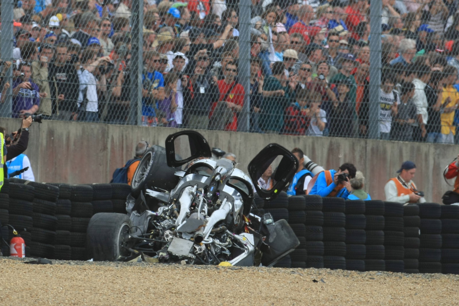 Allan McNish walks away from his massive crash