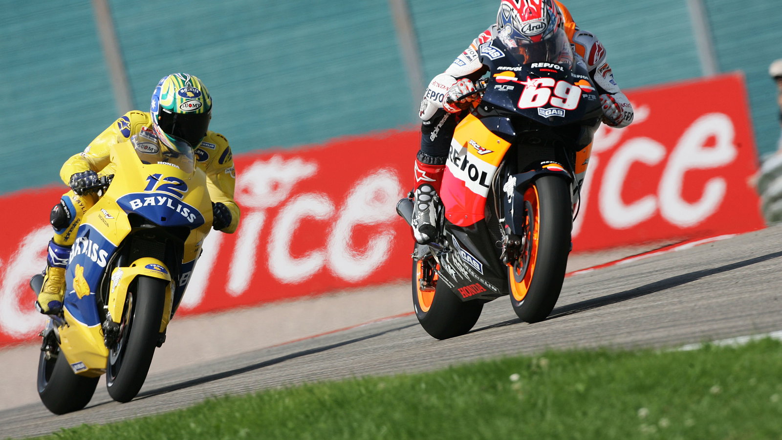 Hayden and Bayliss, German MotoGP, 2005