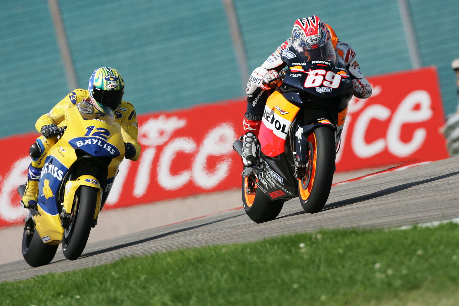 Hayden and Bayliss, German MotoGP, 2005