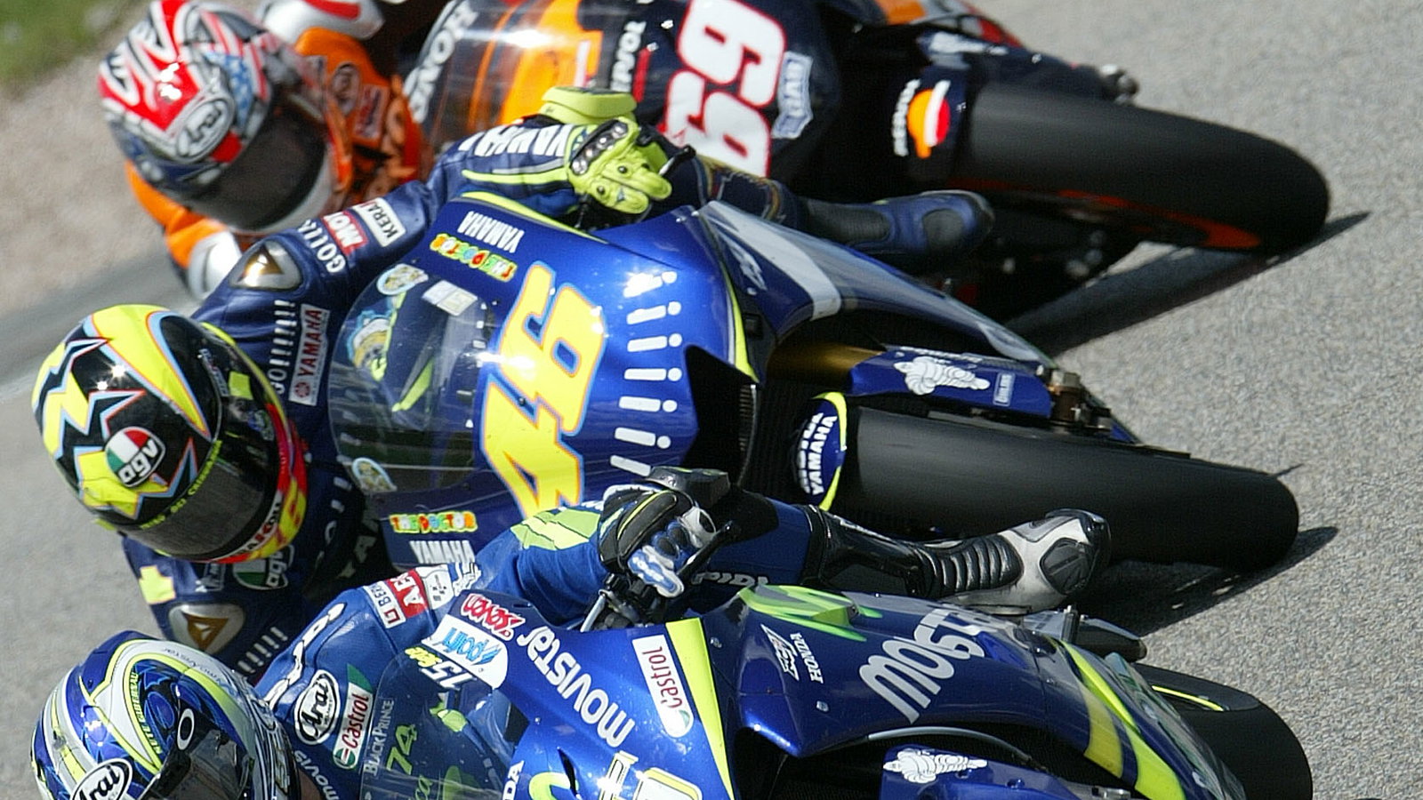 Gibernau, Rossi, Hayden, German MotoGP Race 2005