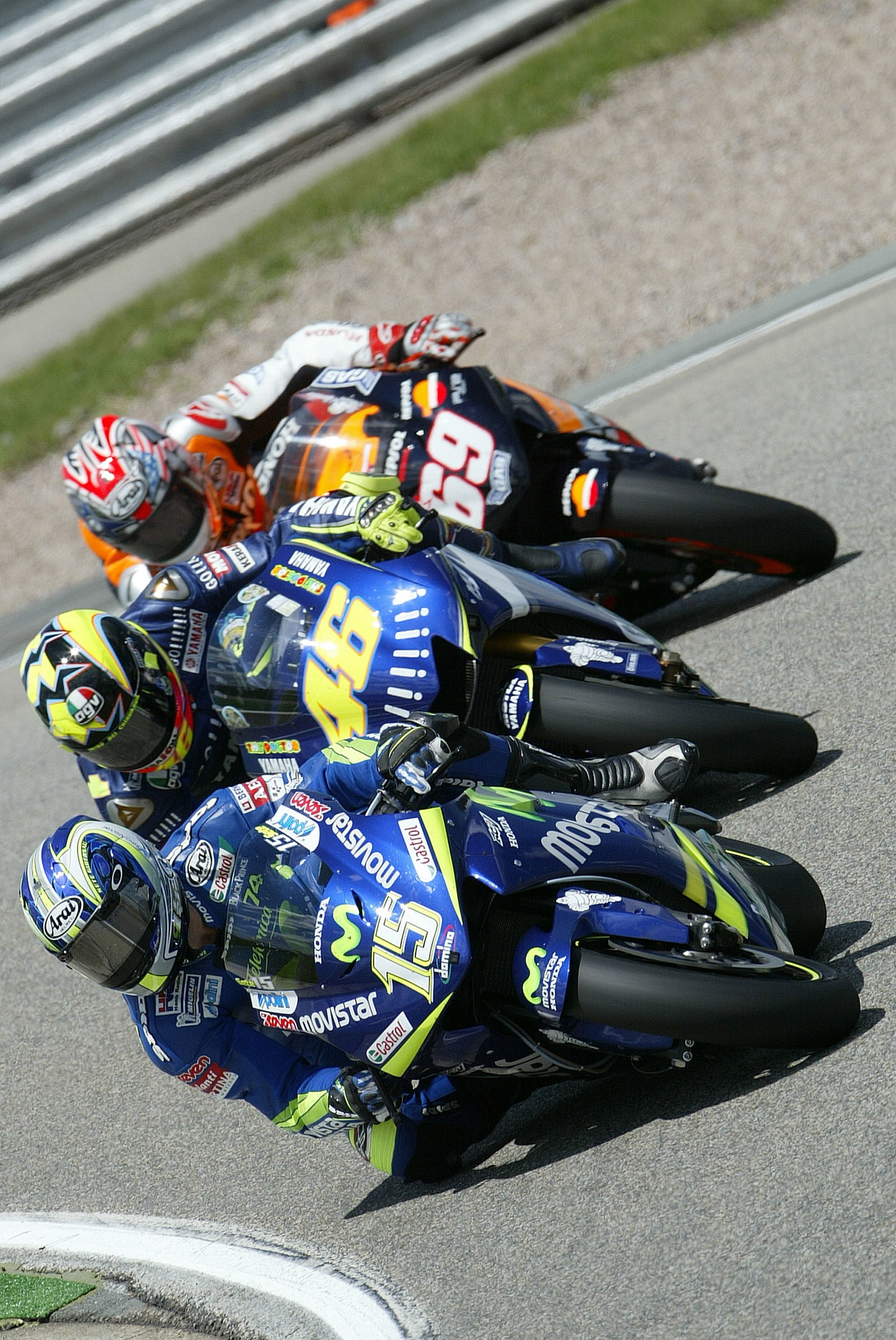 Gibernau, Rossi, Hayden, German MotoGP Race 2005
