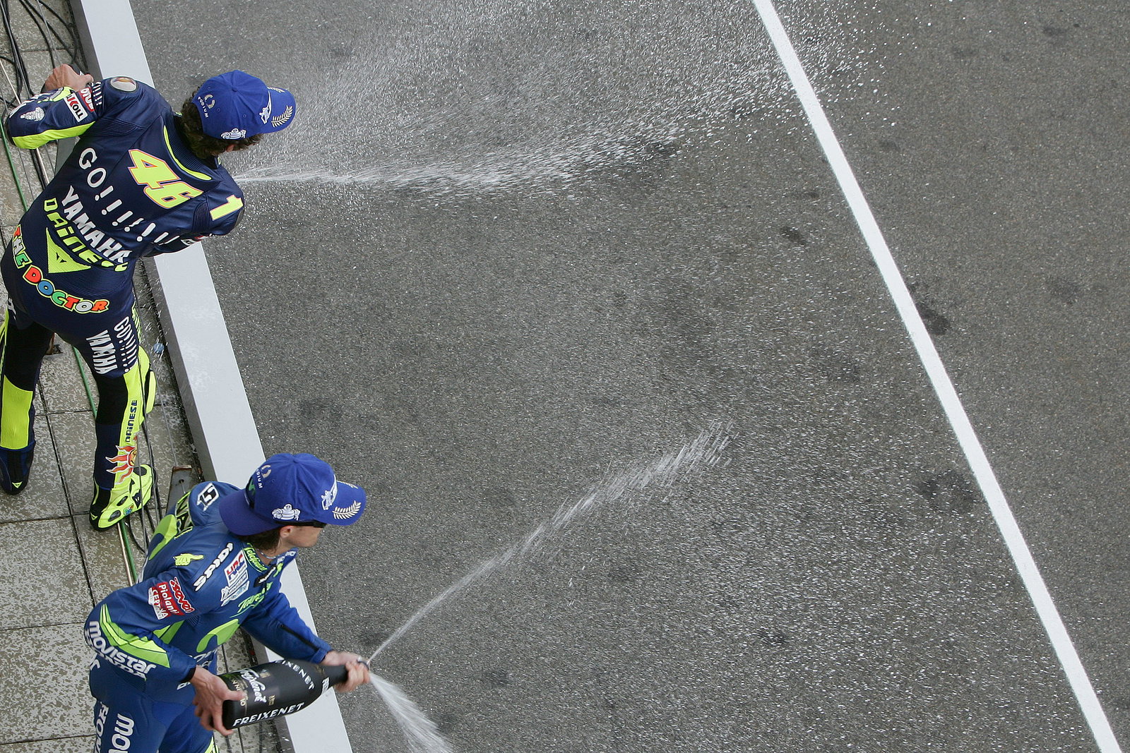 Rossi and Gibernau, German MotoGP Race 2005
