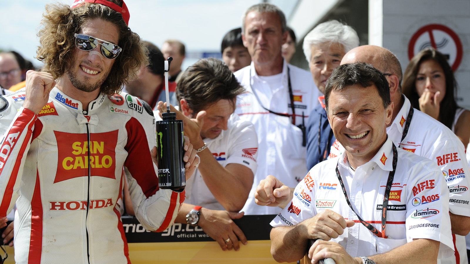 Simoncelli and Fausto Gresini, Czech MotoGP Race 2011