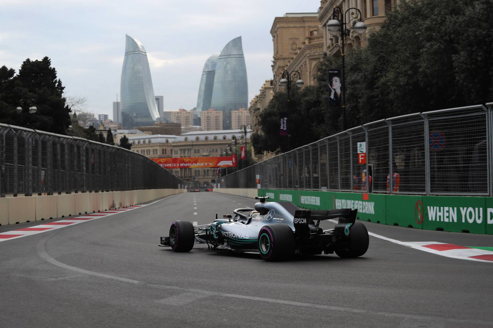 Late drama hands Lewis Hamilton Azerbaijan F1 victory as Red Bulls collide