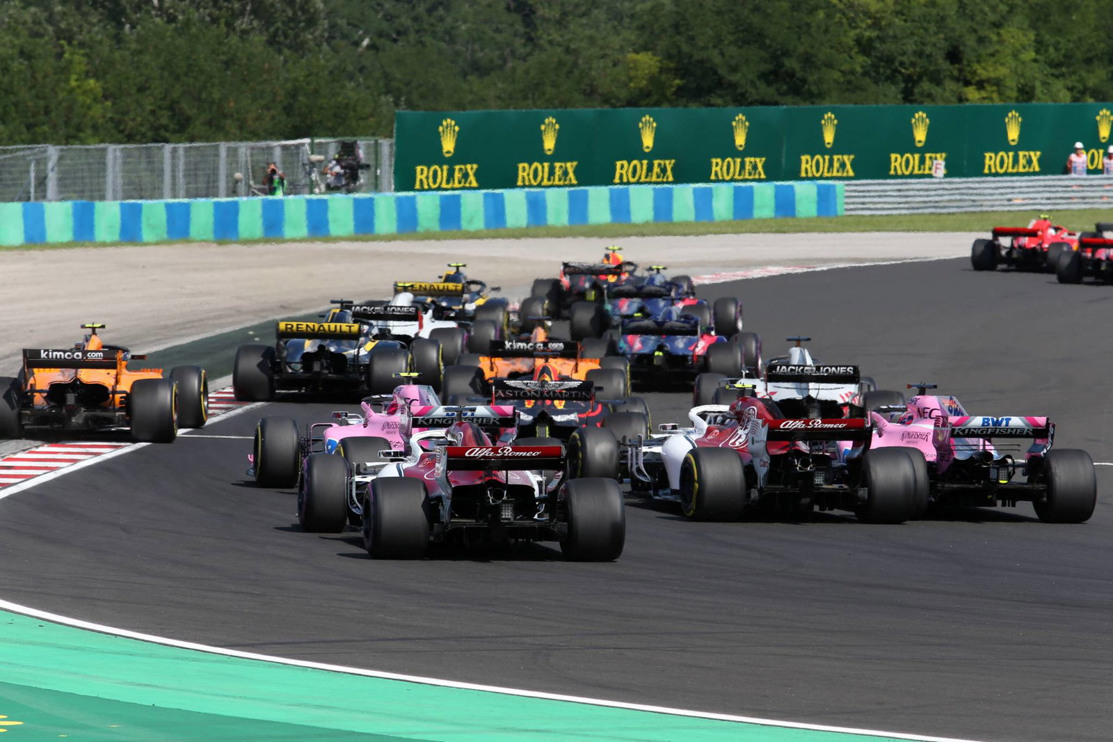 Who is driving at the F1 Hungary test?