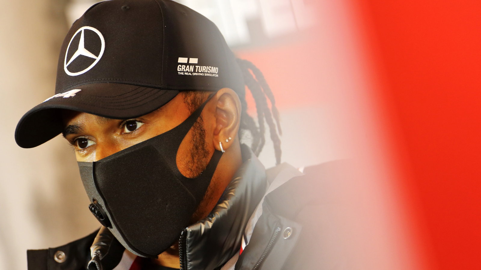 Lewis Hamilton (GBR) Mercedes AMG F1 in the FIA Press Conference.