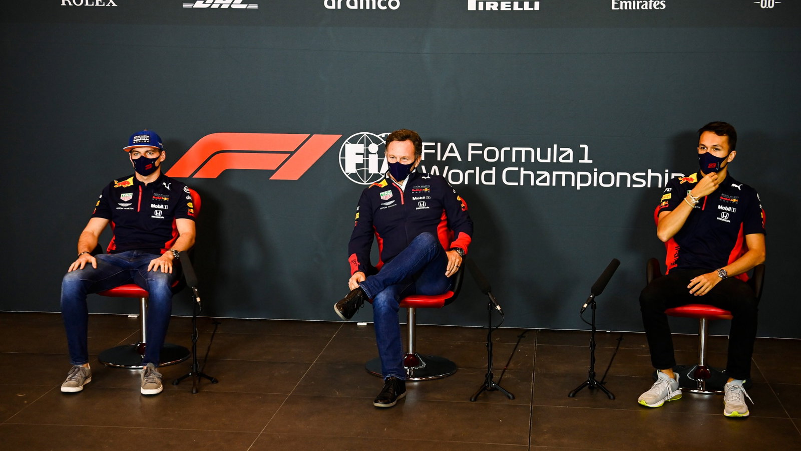 (L to R): Max Verstappen (NLD) Red Bull Racing; Christian Horner (GBR) Red Bull Racing Team Principa