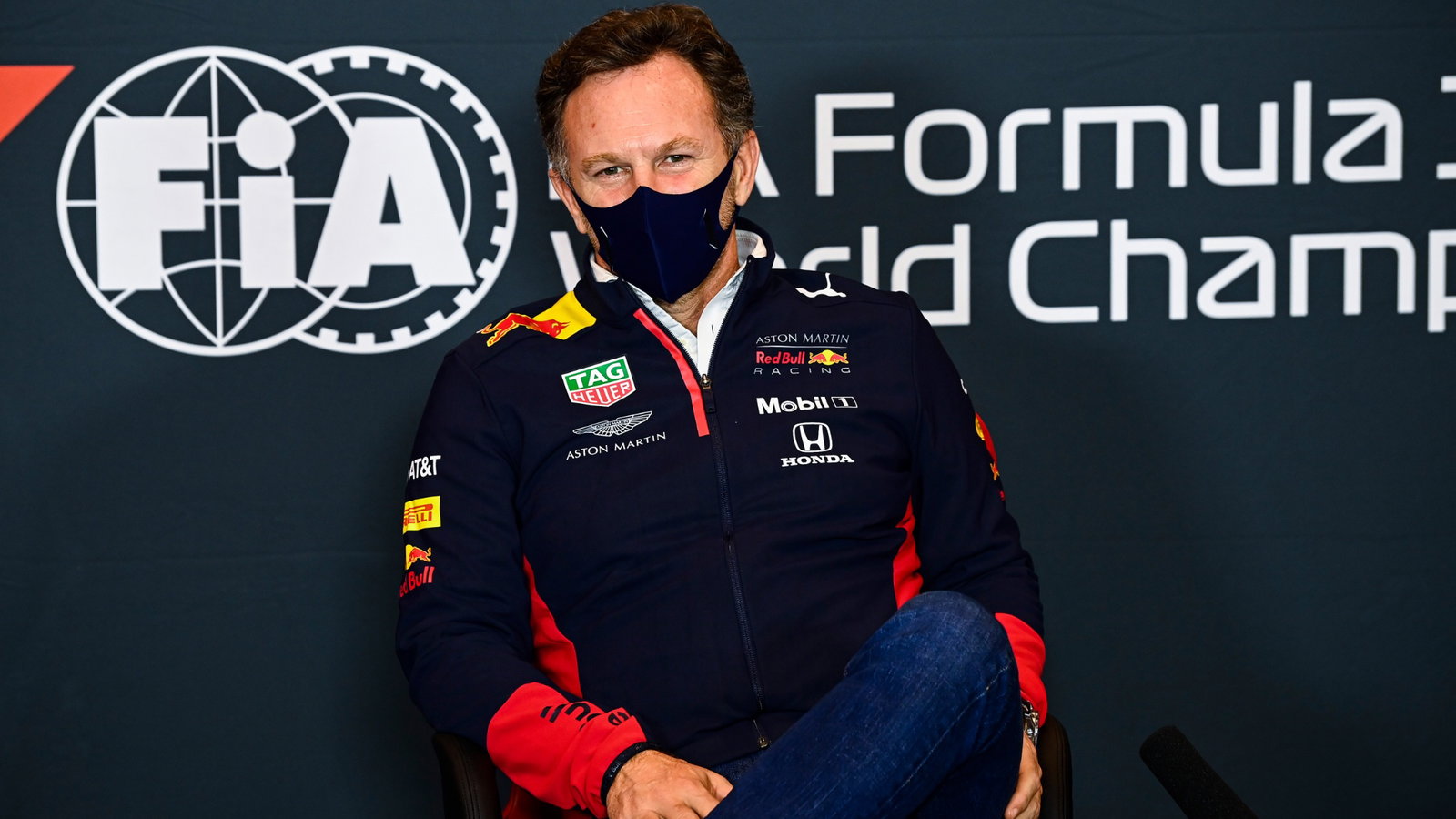 Christian Horner (GBR) Red Bull Racing Team Principal in the FIA Press Conference.