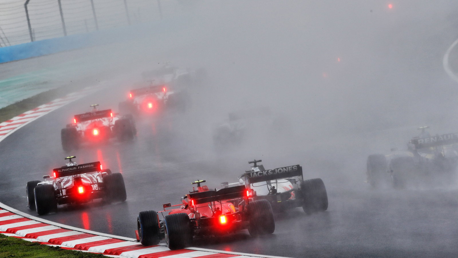 Charles Leclerc (MON) Ferrari SF1000 at the start of the race.