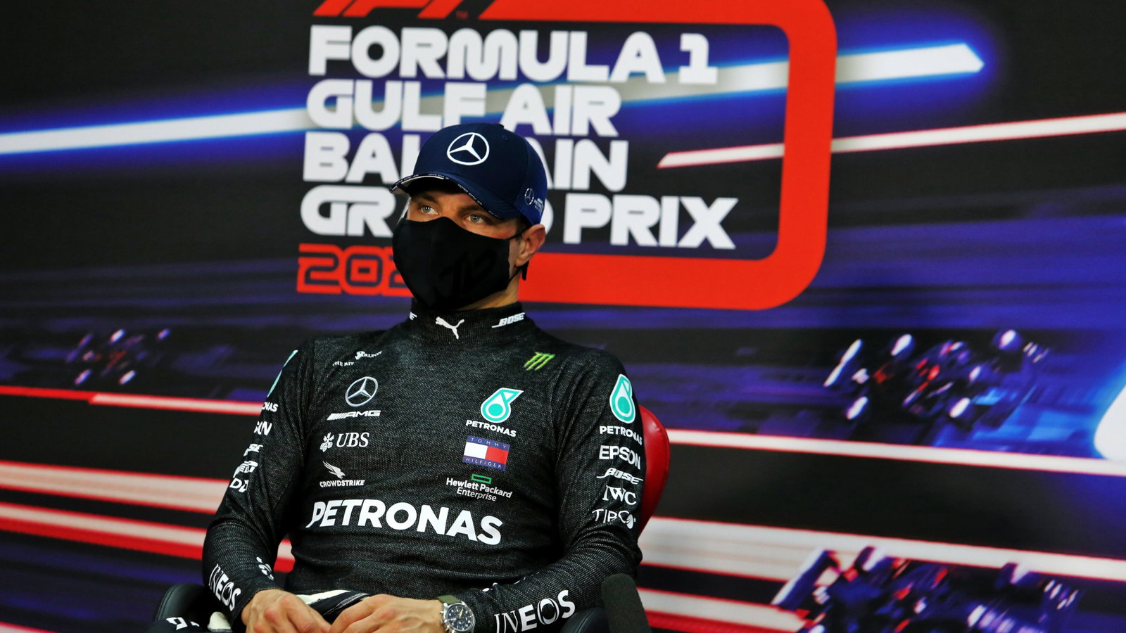 Valtteri Bottas (FIN) Mercedes AMG F1 in the post qualifying FIA Press Conference.