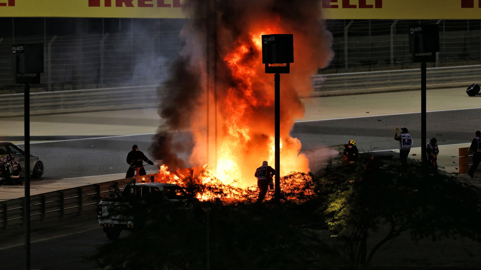 Marshals put out the fire 