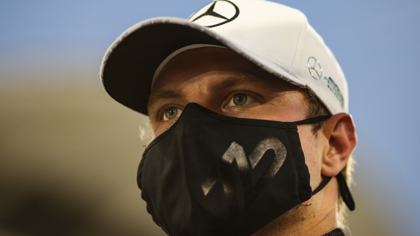 Valtteri Bottas (FIN) Mercedes AMG F1 on the grid.