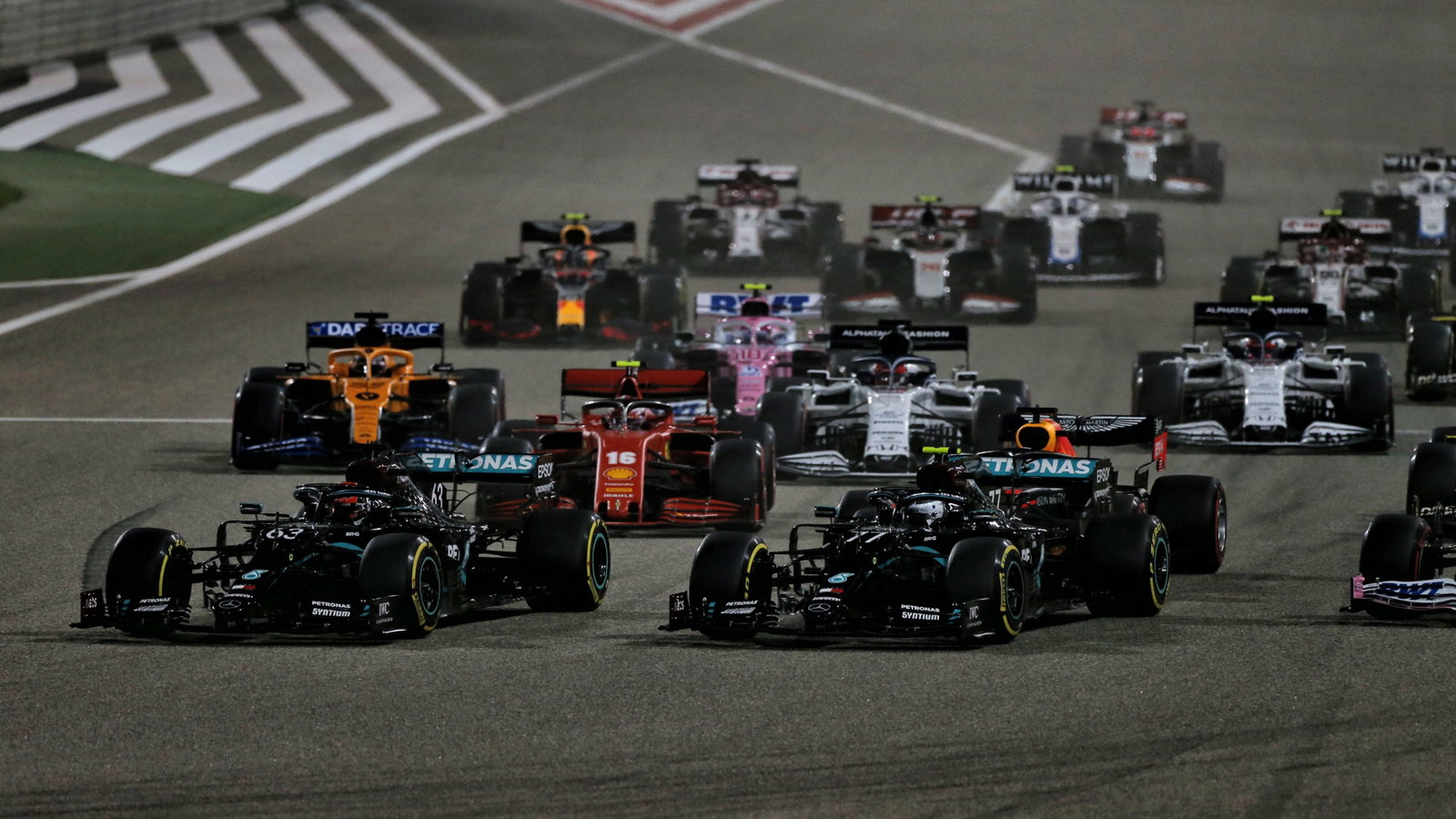 (L to R): George Russell (GB