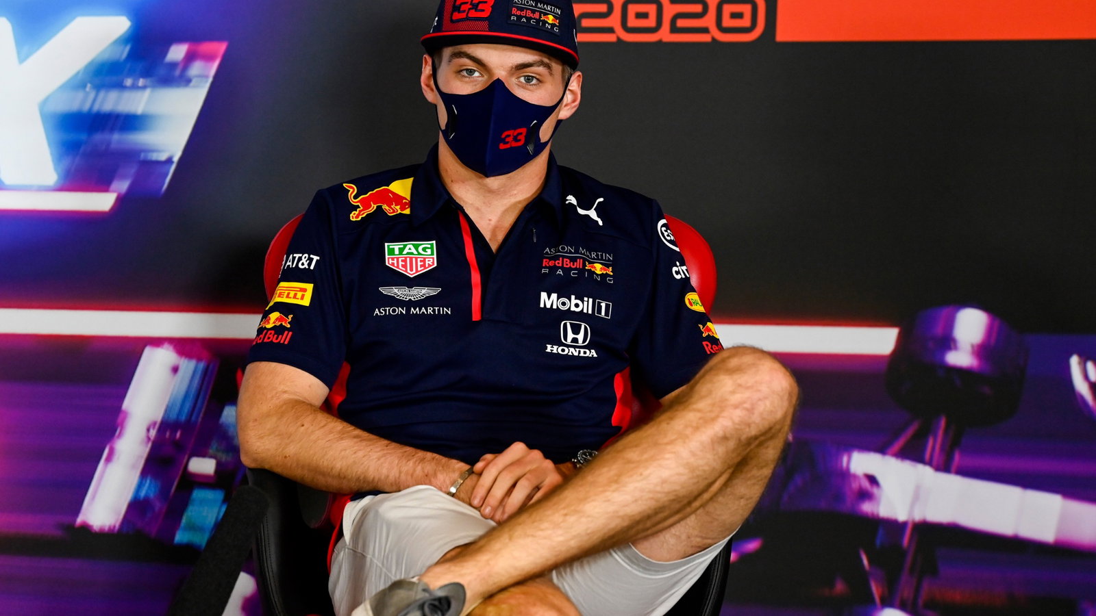 Max Verstappen (NLD) Red Bull Racing in the FIA Press Conference.