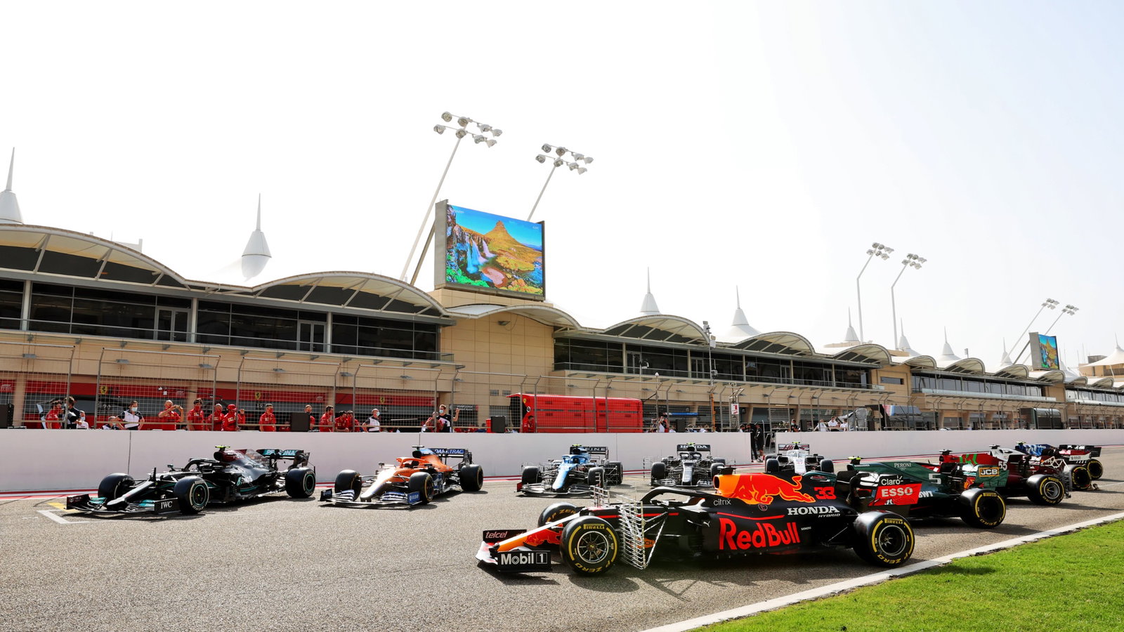 The 2021 cars on display.