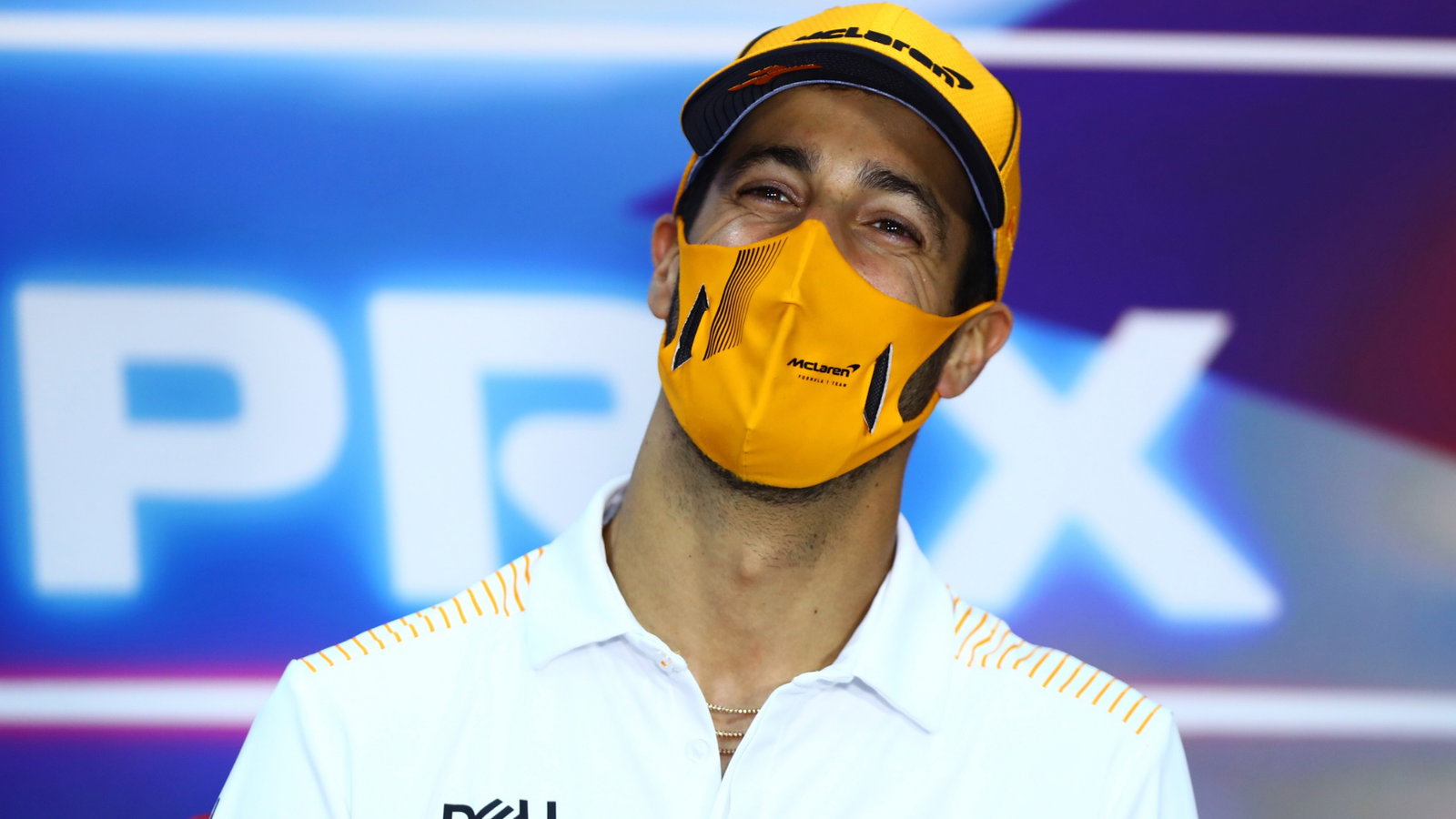 Daniel Ricciardo (AUS) McLaren in the FIA Press Conference.
