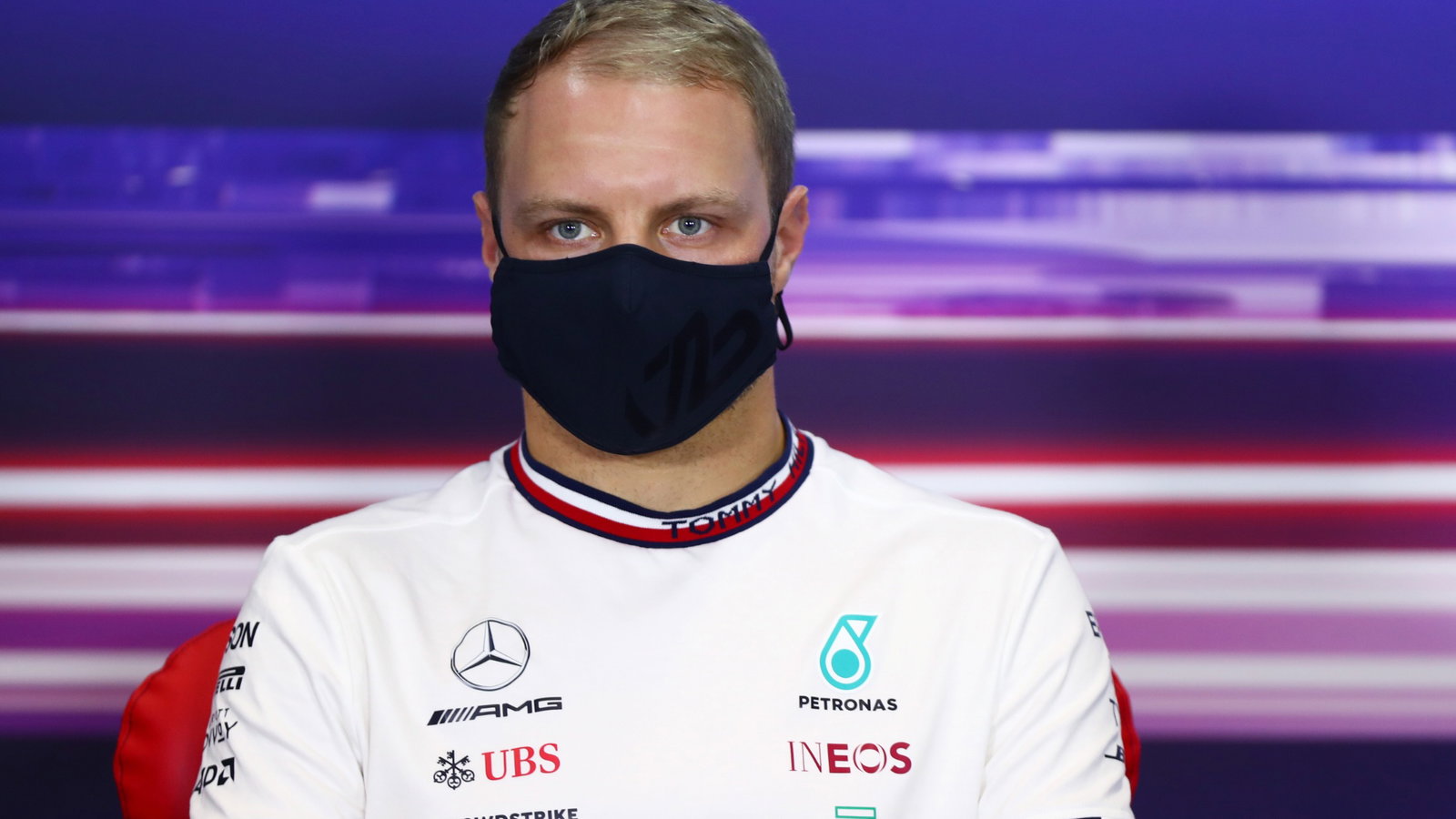 Valtteri Bottas (FIN) Mercedes AMG F1 in the FIA Press Conference.