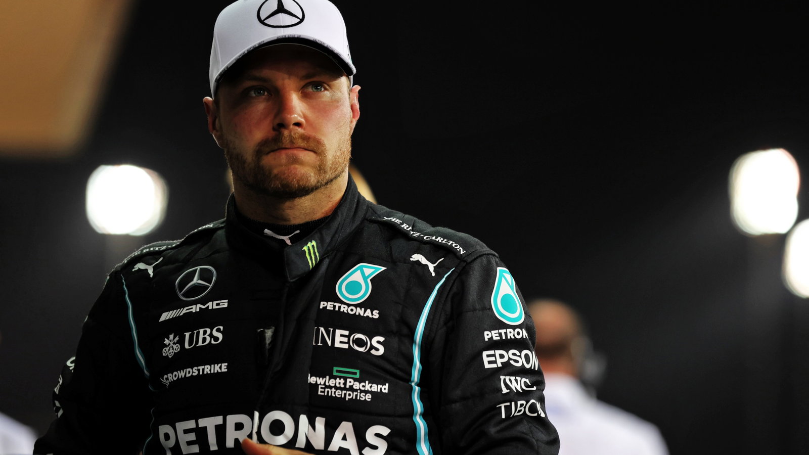 Valtteri Bottas (FIN) Mercedes AMG F1 in qualifying parc ferme.