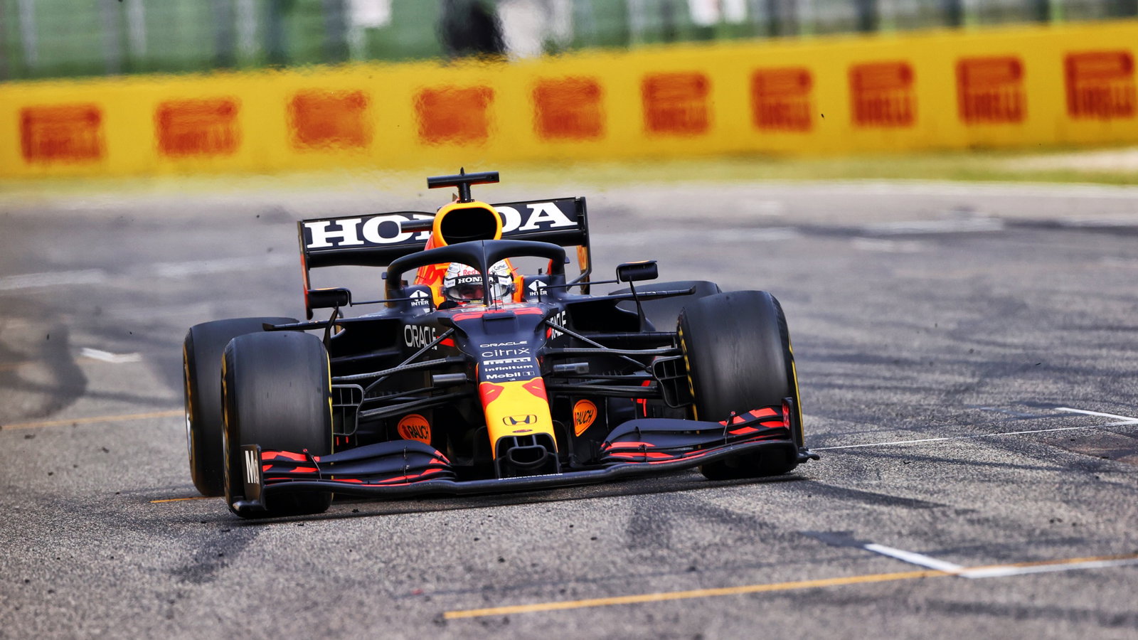 Race winner Max Verstappen (NLD) Red Bull Racing RB16B celebrates at the end of the race.