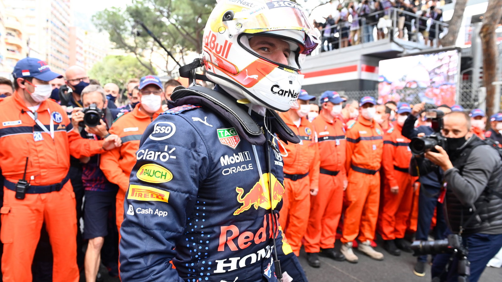 Race winner Max Verstappen (NLD) Red Bull Racing celebrates in parc ferme.