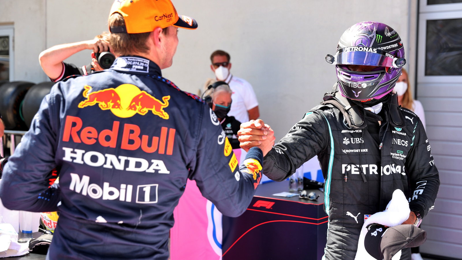 (L to R): Max Verstappen (