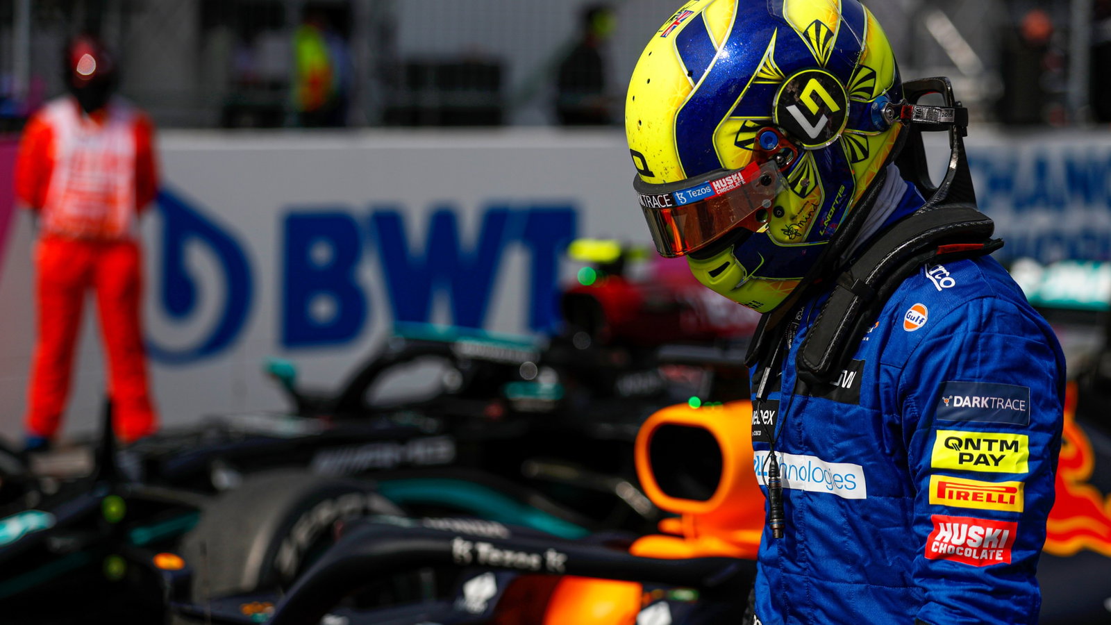 Third placed Lando Norris (GBR) McLaren in parc ferme.