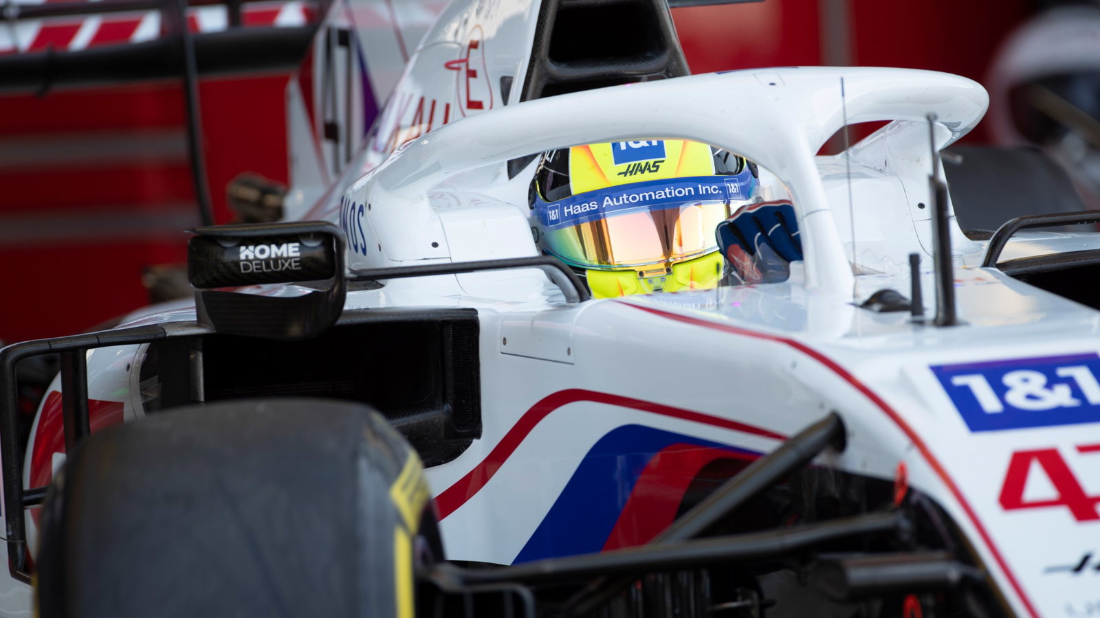 Mick Schumacher (GER) Haas VF-21 leaves the pits.