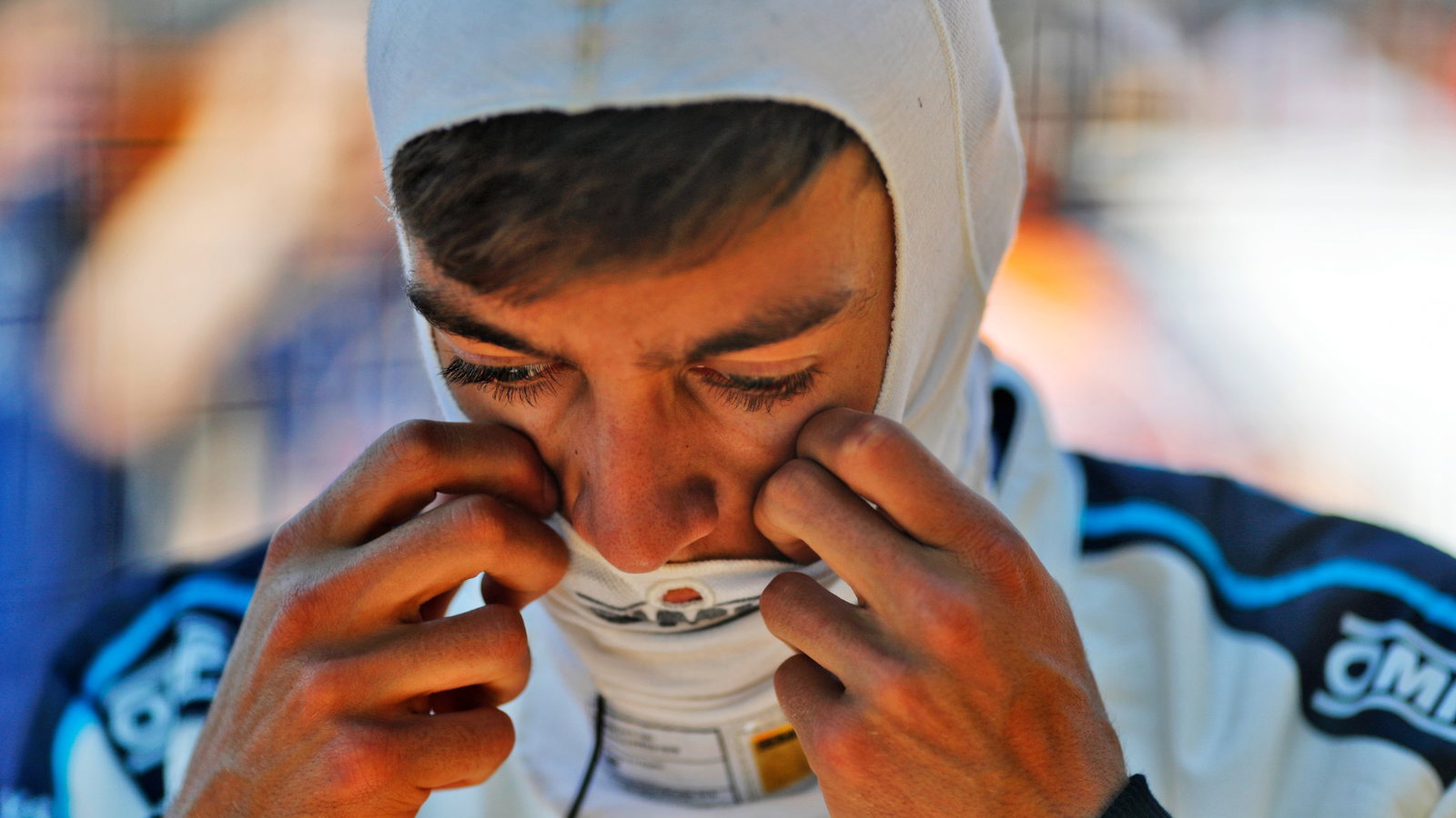 George Russell (GBR) Williams Racing on the grid.