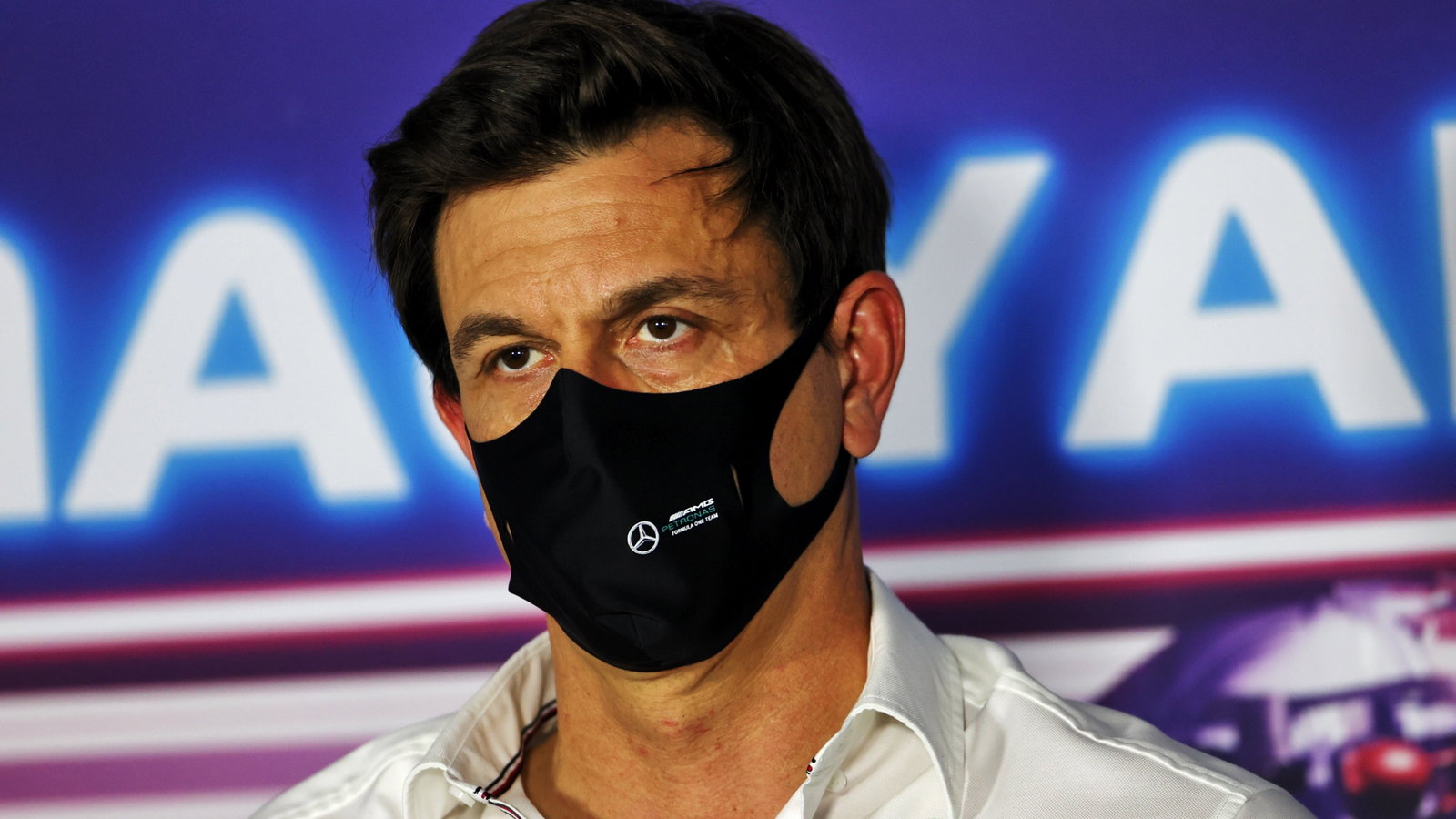 Toto Wolff (GER) Mercedes AMG F1 Shareholder and Executive Director in the FIA Press Conference.